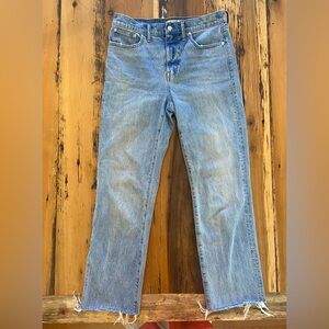 Madewell Mid Ride 90s Straight Jeans 28 Tall